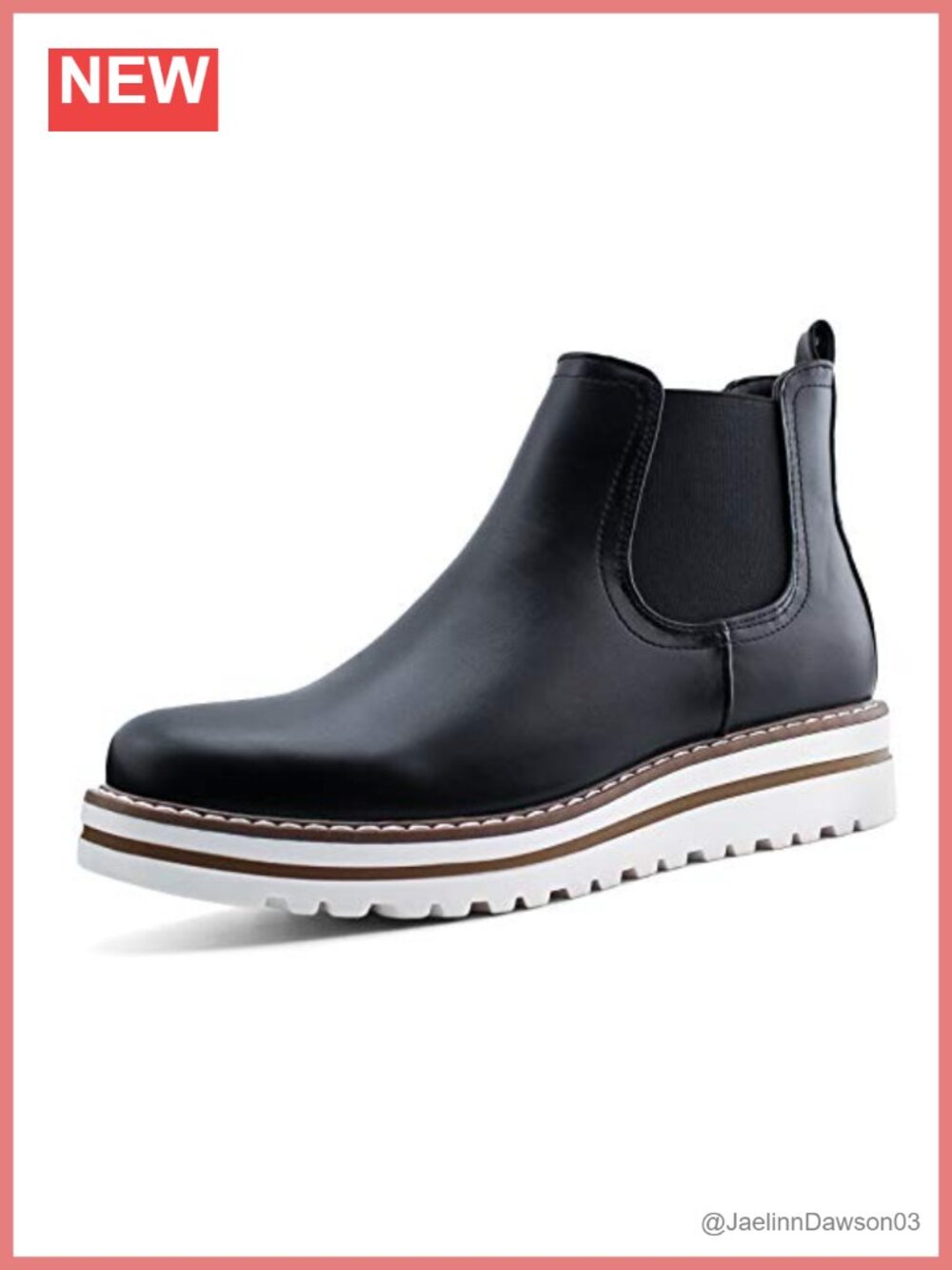 Chelsea Ankle Wedge Boots Round Toe Synthetic Leather Low Heel Booties